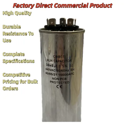Factory Direct Commercial CBB65 - R AC Motor Capacitor 55uf Plus 5uf Plus or Minus 5%