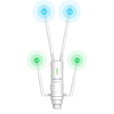 WAVLINK AC1200 OutDoor WiFi AP Outdoor Dual Frequency High Power Wireless AP Routing POE Network