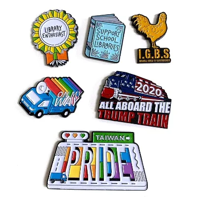 Hot Sale Fashion Cute Craoon Pin Badge Metal Zinc Alloy Soft Enamel Pin Custom 2d 3D Rainbow Book Badge Pin with Rubber Clutch