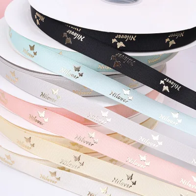 Factory Direct Custom Color Polyester Satin Velvet Organza Plain Grosgrain Ribbon Wedding Christmas Biodegradable
