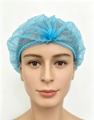 Cheap Single Elastic Non-Woven Bouffant Strip Cap Lightweight Breathable Head Cover for Cleanroom Bakery Processing