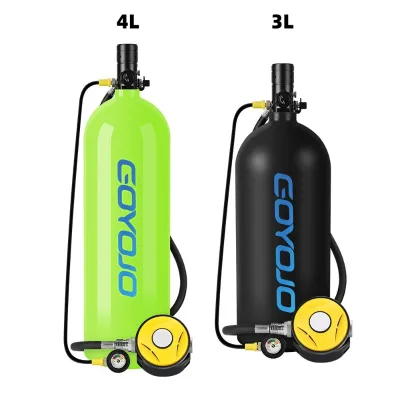 Scuba Tank 4L 3L Small Diving Tank up to 40-60 Minutes Dive Time Portable Lung Air Tank Diving Oxygen Cylinder Kit Pony Bottle