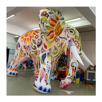 Colorful Large Inflatable Elephant Cartoon Art Decoration for Party