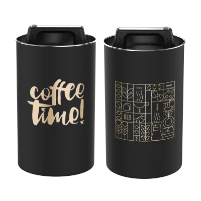 Stainless Steel Vacuum-Sealed Coffee Bean Ground Storage Canister for Kitchen Modern Design Large Capacity for Presents