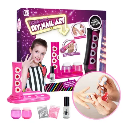 JH Fashion Toddler Washable Makeup Set for Girl Play Kids Make up Toys DIY Nail Art Children Baby's Makeup