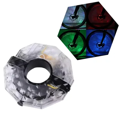 Bicycle Waterproof USB Charging Spoke Light Color Flower Drum Warning Light Children's Bicycle Decoration Riding Equipment