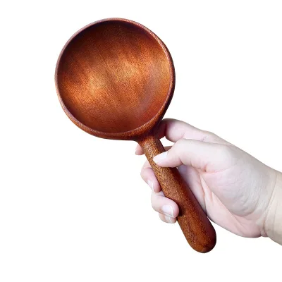 Long Handled Wooden Spoons, Solid Wood Handmade Large Spoons, Powder Spoons Whole Wood Made Large Spoons