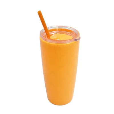 Customized Logo Acceptable 20oz Cear Plastic Tumblers Double Wall Drinking BPA FREE Tumbler with Lid