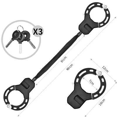 Factory Direct Sale Black Cloth Chain Universal Motorcycle Lock Iron Door Compression Hardened Anti-theft