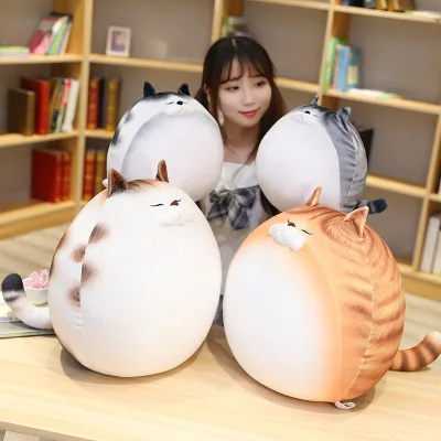 30CM 50CM 70 CM Japanese Style Oversized Plush Cat Doll Cute Pet Kitten Bed Toy with Comforter Function Targeted for Cat Fans