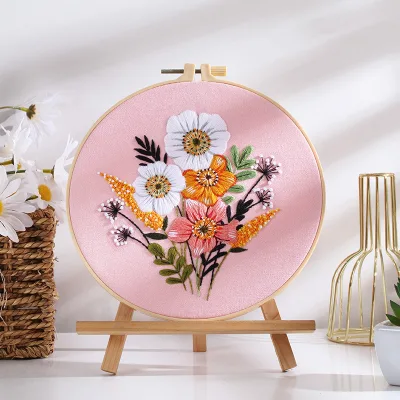 High Quality Fancy DIY Hand Craft Embroidery Kit with All the Accessories for Beginners