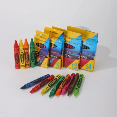 Hot Sale Crayons Sets Multi Colors Custom Wrapper Non-Toxic Crayon Perfect for Kids School Stationery Supplies Promotional Gifts