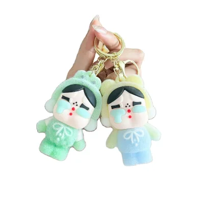 HY198 Wholesale Labubu Dolls Keychain Labubu Mart Plush Dolls Toys Labubu Key Chain