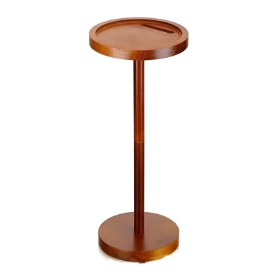 Solid Wood Living Room Sofa Corner Side Table Balcony Creative Small Round Coffee Table Bedroom Bedside Beverage Phone Rack