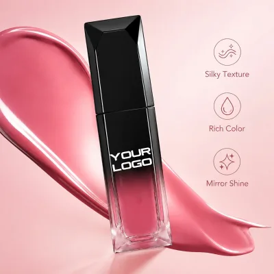 Custom Gradient BlackTube Lip Gloss Multicolour Soft Texture Long Lasting Hold Lip Gloss Matte Lipstick