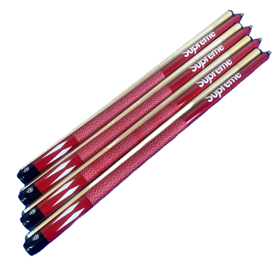 Chinese Red Billiard Cue 1/2 Split Fashion Red Handmade Maple Snooker Cue Adult Cue