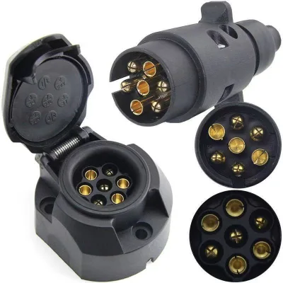 Trailer-winning 7-pin Socket and Plug Small Trailer RV Yacht Wiring Connector China Factory Direct Supply