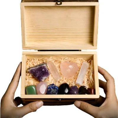 100% Natural 7 Chakra Stones Chakra Bracelet Natural Stones Crystal Chakra Stones Box Set