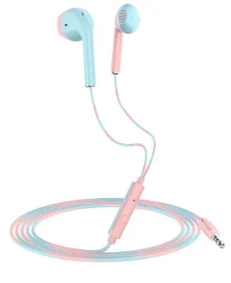 U24 Wired Headset Semi in Ear 3.5mm Round Hole Mobile Phone Wired Earphone Original Macarone NEW