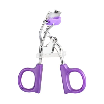 Professional Daily Makeup Tool Carbon Steel Violet Eyelash Curler with Comb