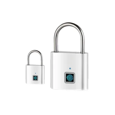 Factory Wholesale USB Charging  Biometric Security Fingerprint Padlock with Long Standby Time