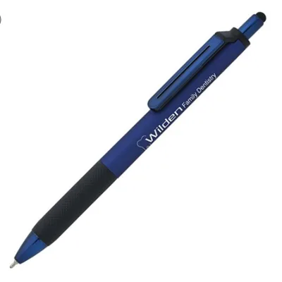 Custom Logo Savvy Soft Touch Stylus Gel Pen Retractable Click Medium Black Ink Screen Print Promotional Pro Wholesale