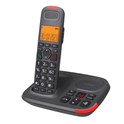 Conference OEM ODM Dect Digital Cordless with Single Base Portable Handsfree TAM Function PSTN Line Phone