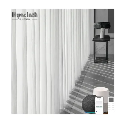 Modern UV Protected Motorized Dream Vertical Blind Elegant Remote Control Sheer Curtain for Living Room Windows Easy Woven