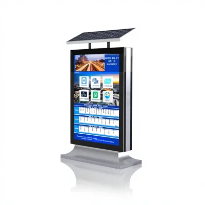 Smart Bus-Stop Signs with Integrated Prediction Query Announcement Systems Voice-Broadcast Support for Ad Display