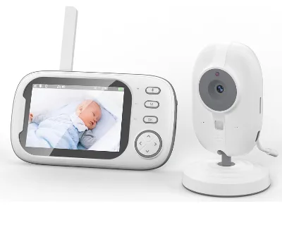 3.5Inch Wireless Video Baby Monitor With Lullabies Auto Night Vision Two Way Intercom Temperature Monitoring Smart Home Products