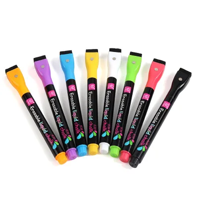 New Iteam Magnetic Whiteboard Markers Fine Tip Dry Erase Markers with Eraser for Kids, Low Odor Thin Markers for Calendar Boards