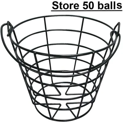 Stainless Metal Edgeless Golf Ball Basket Container Holds 50 Balls Training Children Pickleball