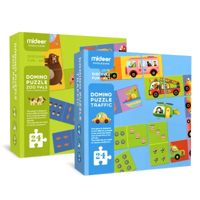 Mideer MD3044 DOMINO PUZZLE ZOO PALS MD3057 DOMINO PUZZLE TRAFFIC MIDEER PUZZLE TOYS