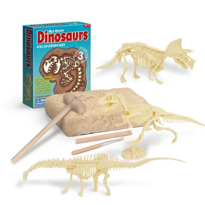Unisex Kid Toy Fantastic Present Improve Intelligence Imagination Dig Out Dinosaur Skeleton and Assemle