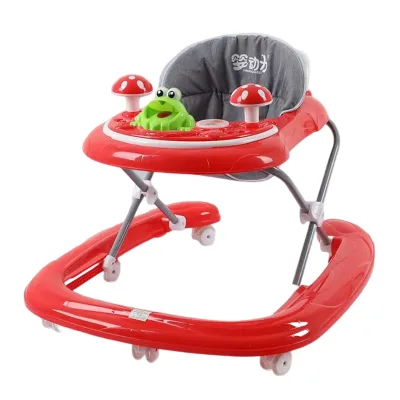 Cute Design 3-in-1 Anti-Rollover Trolley Push Walker Educational Interactive Kids Walking Chair & Toy for Baby
