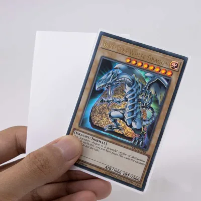 Custom 3X4 Inch Multicolor Game Cards Protector Mat Card Sleeves New Leather Plastic RFID Feature Yugioh Basketball Logo