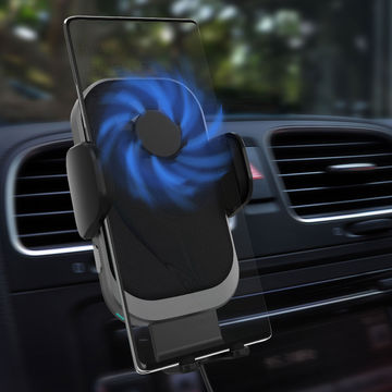 15W Qi Wireless Car Charger Auto Sensor Wireless Fast Charging Car Mount With Built In Fan
