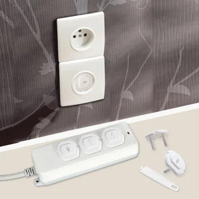 Wholesale EU Schuko Socket Covers Baby Safety Outlet Plug Covers With Remover Key Anti Electric Shock OEM Custom Available