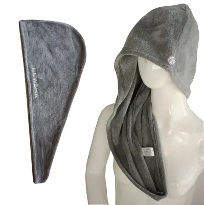 Luxury High Quality Microfiber Wrap Turban Button on Top Large Salon Girl Curly Hair Product Towels for Lady