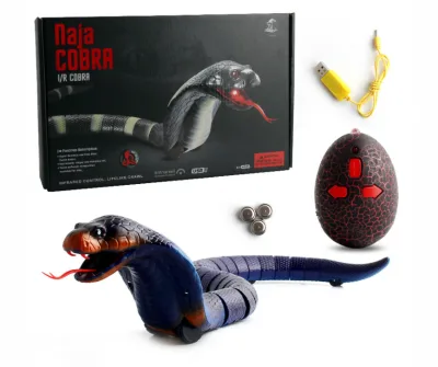 17 Inch Long Rechargeable RC Viper Snake Realistic Prank Fun off Road Infrared Remote Control Amphibious Robotic Rattlesnake Toy