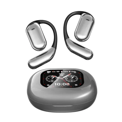 Factory Hot Selling Q16 Pro Headphones Open Ear BT5.4 Open-ear BT Headphones Touch Screen Display Ows Tws Earbuds AI Translator