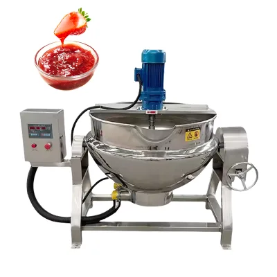 Automatic 100-1000L Industrial Cooker Jam Candy Electric Heating Jacketed Kettle with Stirrer