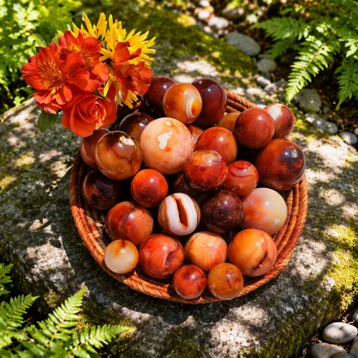 Wholesale Crystal Crafts Hand Polished Carnelian Sphere Crystal Carving Ball Fashion Trend Healing Stone for Home Decoration