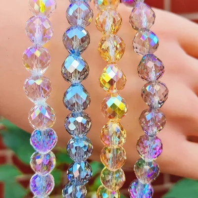 Wholesale 8mm Strawberry Crystal Glass Beads Straight Hole Vertical Hole for DIY Beaded Jewelry Making Accessories