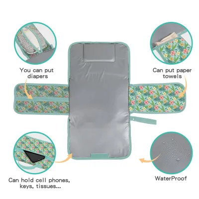 Portable Baby Diaper Organizer Storage Basket Nursery Essentials Caddy Tote for Changing Table Travel