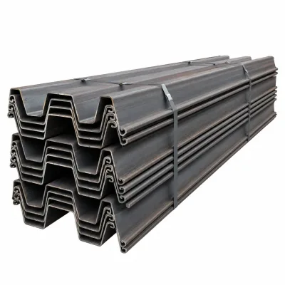 ASTM A572 GR50 GR60 Steel Sheet Pile Hot Rolled U Profile for Bridge Abutment and Flood Control Levee Projects