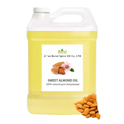 Factory Wholesale Natural Extract Cold Pressed Sweet Almond Oil Organic Carrier Oil Refined Light Yellow Liquid Body