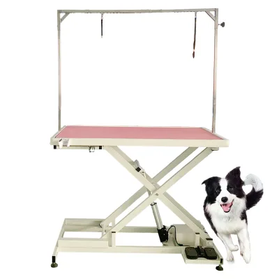IN-PL06 Electric Adjustable Cross Lifting Dog Grooming Clippers Professional Pet Lager Dog Grooming Table With Wheels