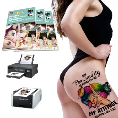 Wholesale No Allergies A4 Size Tattoo Transfer Paper Inkjet Temporary Waterproof Tattoo Sticker Temporal Tattoo