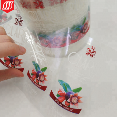 Custom hot gold stamping clear label sticker,transparent label stickers
